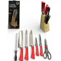 Набор ножей из нержавеющей стали с подставкой Rainberg RB-2328