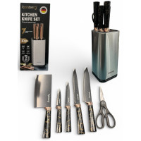Набір ножів із неіржавкої сталі з підставкою Rainberg RB-2325