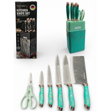 Набір ножів із неіржавкої сталі з підставкою Rainberg RB-2326