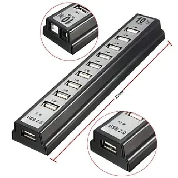 Розгалужувач USB HUB 10 PORTS 220V
