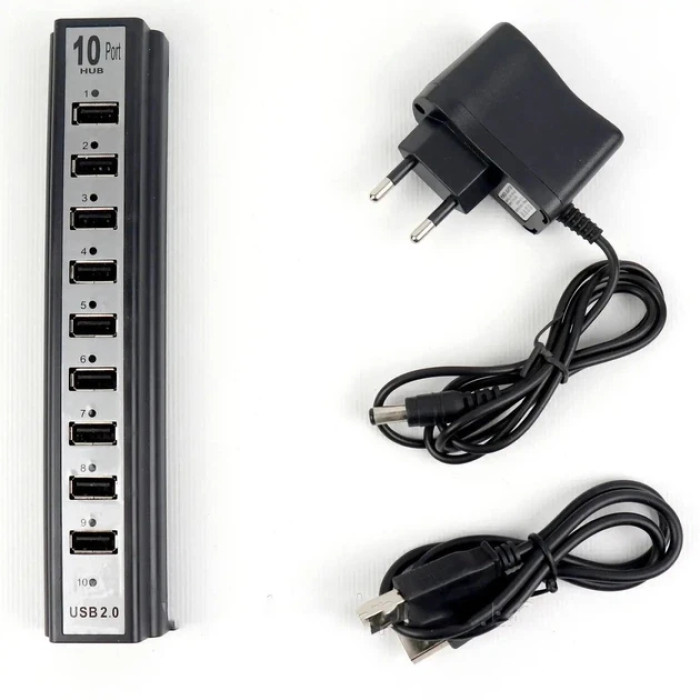 Розгалужувач USB HUB 10 PORTS 220V