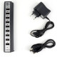 Розгалужувач USB HUB 10 PORTS 220V
