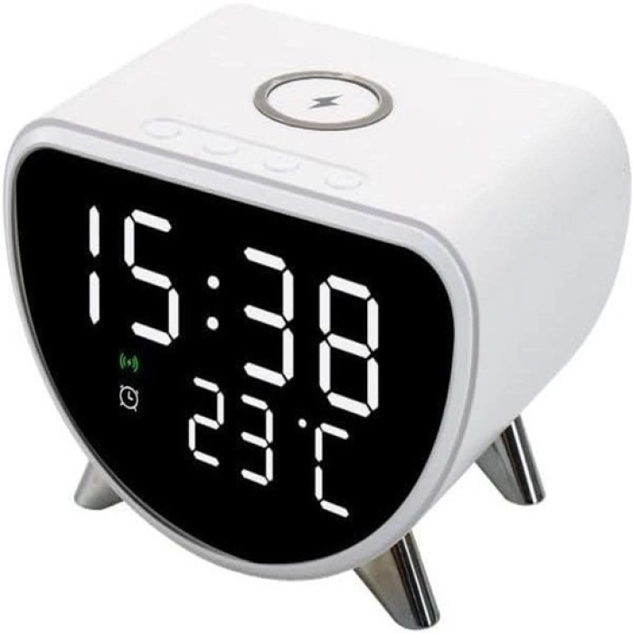 Зарядное устройство беспроводное с LED часами MAG-708