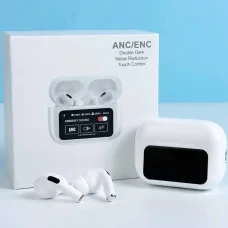 Навушники TWS чорно-білий екран