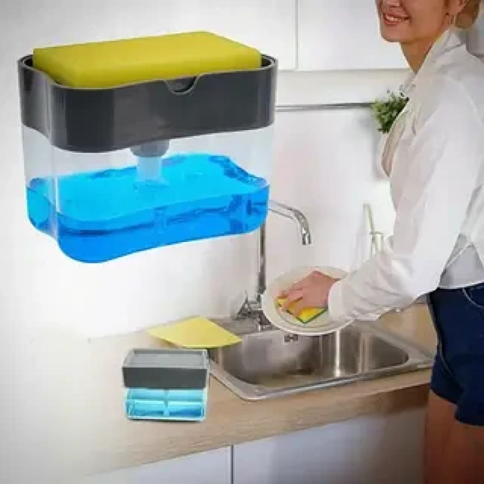 Органайзер для мочалок із мильницею й дозатором натискна