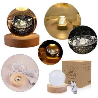 Хрустальный Шар с солнечной системой 6/8 см