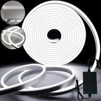 Лента силиконовая LED NEON Белая 5M White 12V-220V