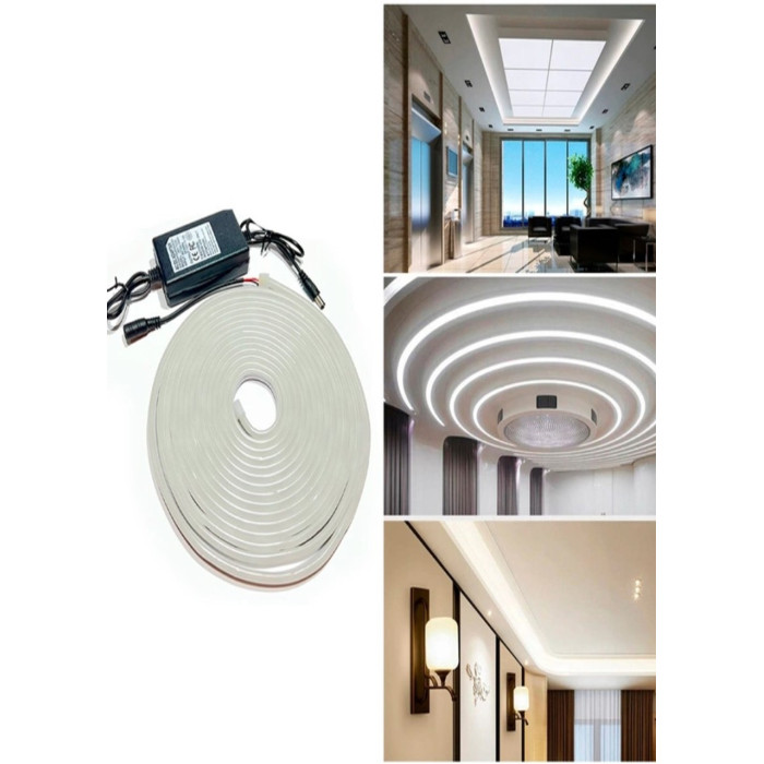 Стрічка силіконова LED NEON Біла 5M White 12V-220V