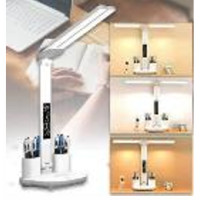 Настольная сенсорная лампа с часами 003