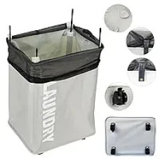 Тканинний кошик для білизни зі зручними ручками та принтом ROLLING BAG AND243