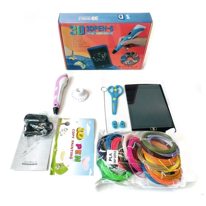 Дитячий набір 3D ручка Pen 6 + планшет для малювання 3D PEN AND 25521-0916