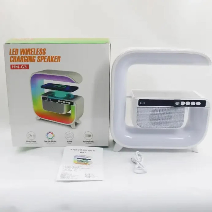 Нічник колонка RGB G 3 з бездротовою зарядкою 15W
