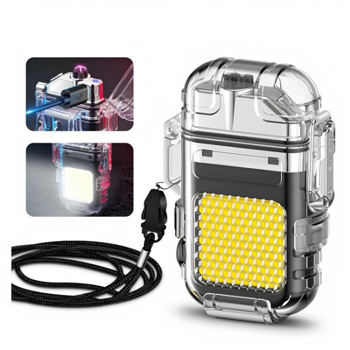 Запальничка електроімпульсна USB з ліхтариком 209