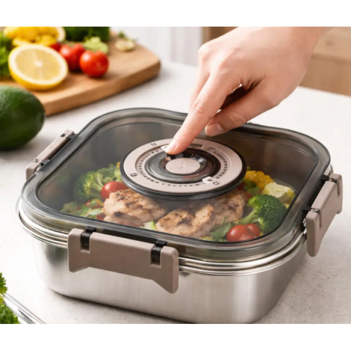 Вакуумний контейнер для продуктів 3 л із неіржавкої сталі AND 20687-15