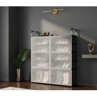 Полка для обуви закрытый стелаж 82*28*108 AND LY-1046