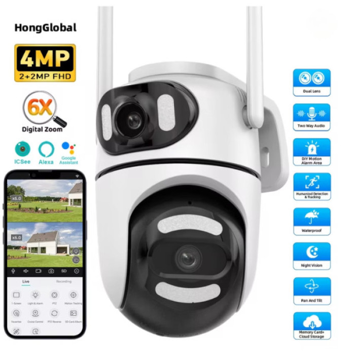 Камера відеоспостереження wifi ptz Dual lens AND Q2