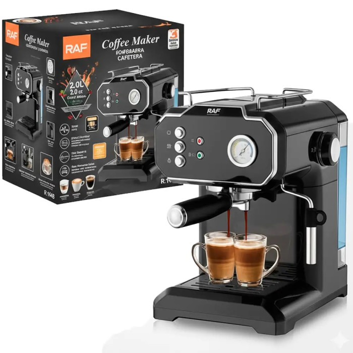 Кофеварка с двойным циклом заваривания RAF R.104 850W 1.8L