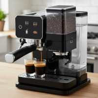 Кофемашина с капучинатором и кофемолкой RAF R.0204 1350W 900ml