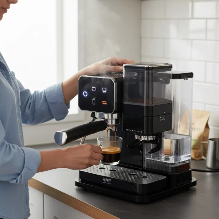 Кавомашина з капучинатором і кавомолкою RAF R.0204 1350W 900ml