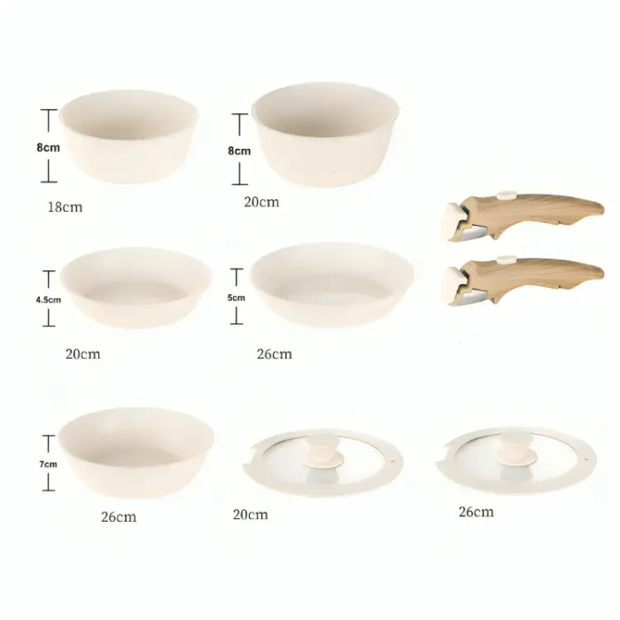 Кухонный набор кастрюли + сковородки 9 в 1 Ackiliss ACL-80000