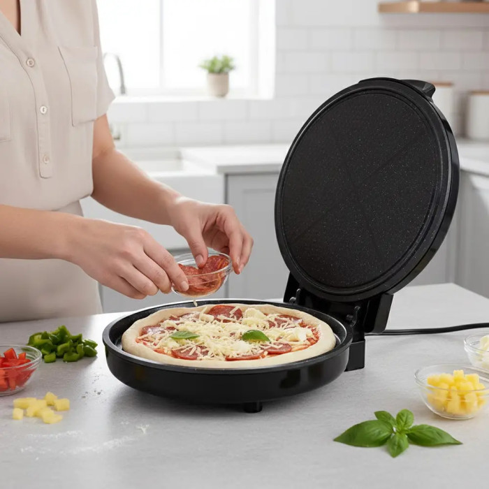 Електричний піца-мейкер з антипригарним покриттям RAF R.5412 1100W