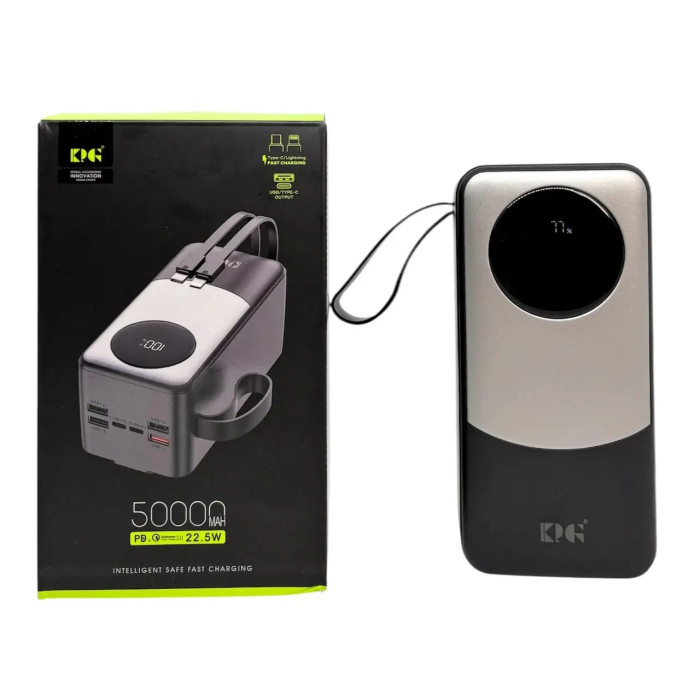 Зовнішній акумулятор Power Bank 50000 mA/год 22,5 Вт KP KPG-502