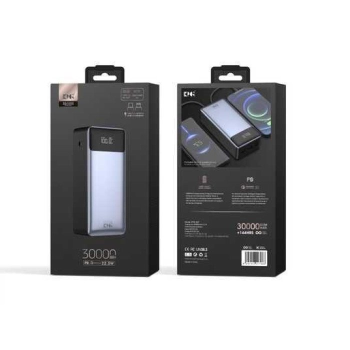 Зовнішній акумулятор Power Bank 30000 mA/год 22,5 Вт KP KPG-307