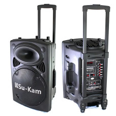 Портативна колонка Su-Kam BT 120D / 212D+ 2 мікрофони 12v/220v