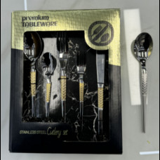 Столове приладдя неіржавка сталь золота гравіювання WD 3805S 20pc AND SH-3