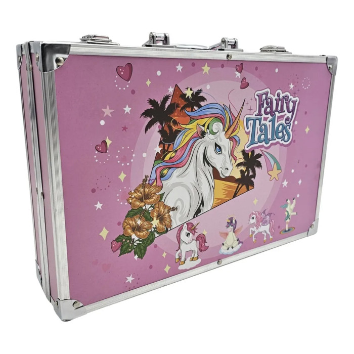 Дитячий набір для творчості 85 предметів "Єдиноріг" рожевий AND 85-1