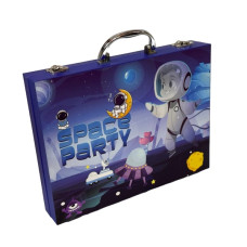 Дитячий набір для творчості 85 предметів "Космонавт" синій AND Feb-85