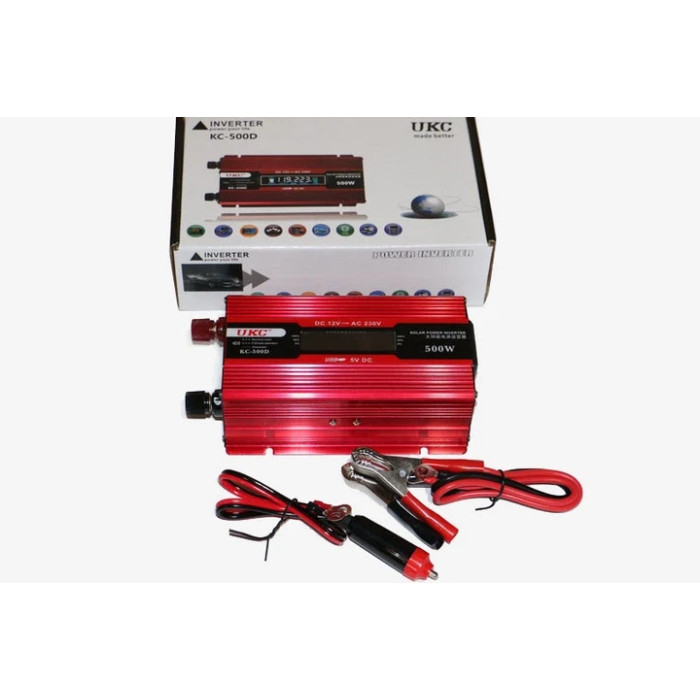 Перетворювач AC/DC 500Bт 12 В LCD UKC KC-500D