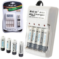 Зарядное устройство в комплекте с аккумуляторами 4хAAA JB-212