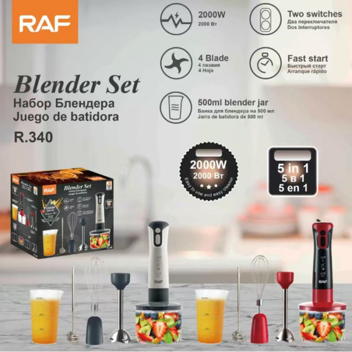 Блендер заглибний 5 в 1 2000 W RAF R.340