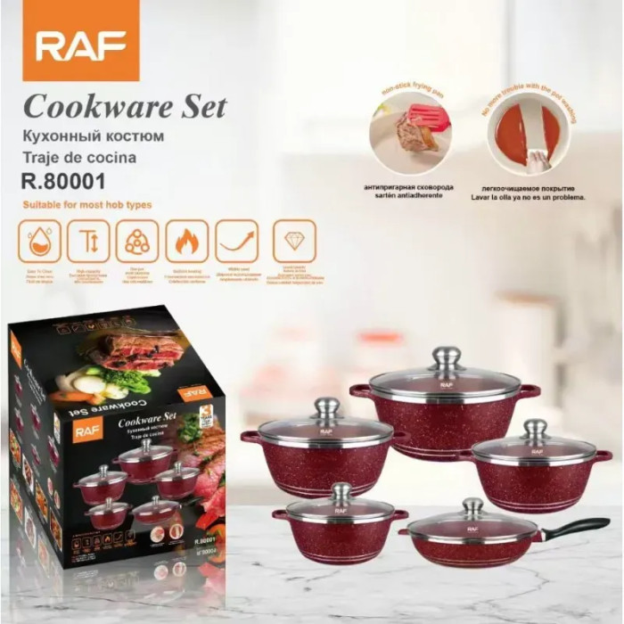 Набір каструль 5 шт RAF R.80001