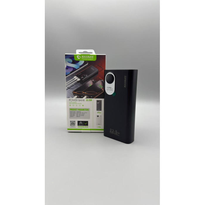Зовнішній акумулятор Power Bank Maxmate MMP20RE fast charhing 22.5 W (20000 mAh)