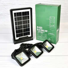 Ліхтар із сонячною панеллю і 3 лампами ZO-X501 (5000 mAh)