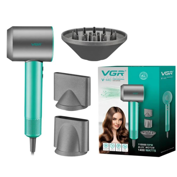 Фен для волос профессиональный VGR V-440 3 насадки