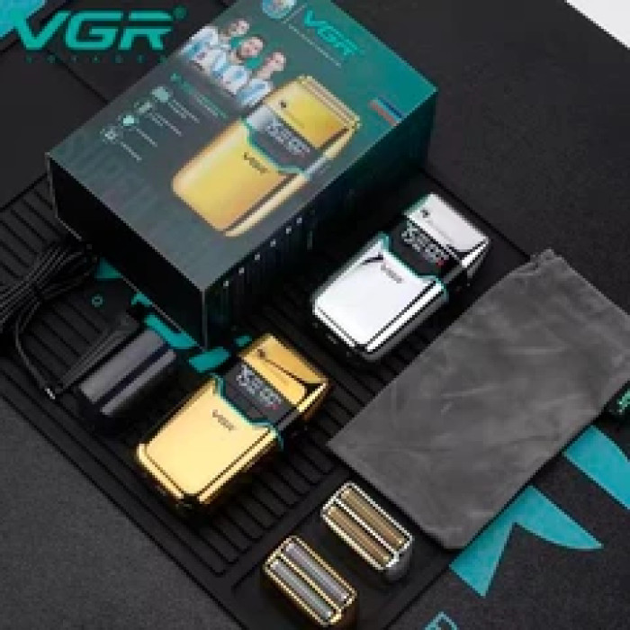 Электробритва шейвер VGR V-350 GOLD 2 насадки