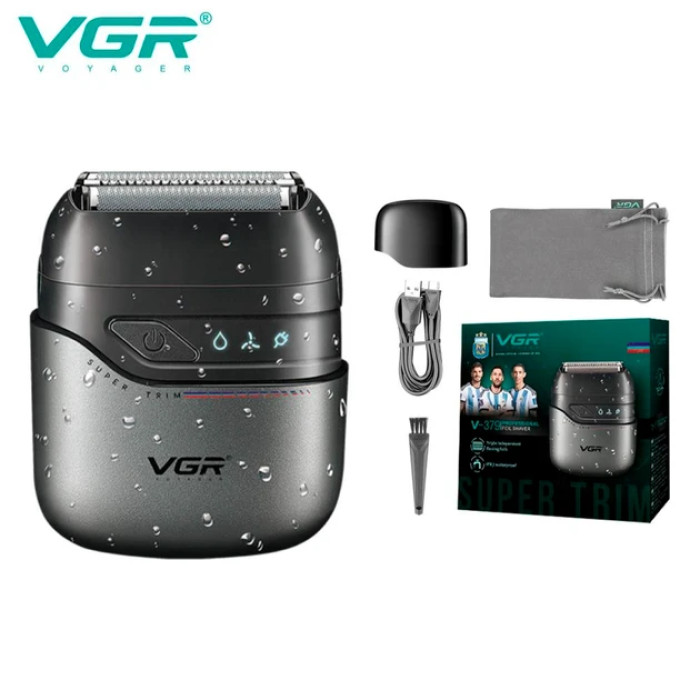 Электробритва VGR V 379 шейвер, двойное лезвие, триммер, водонепроницаемая IPX7