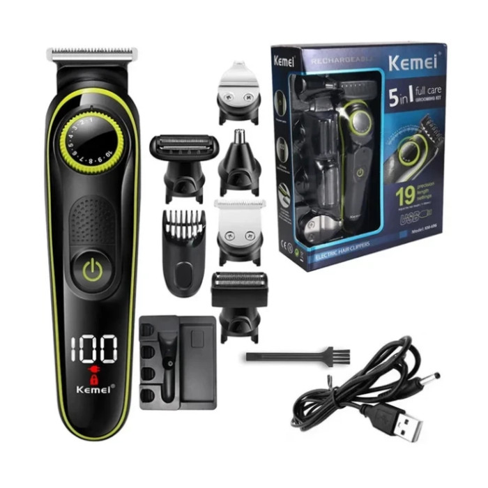 Машинка для стриження волосся KEMEI KM-696 5 в1