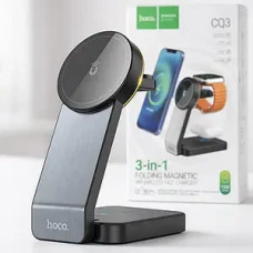 Бездротова зарядна підставка з підсвіткою HOCO CQ3 Noble 3in1 5W/7.5W/10W/15W
