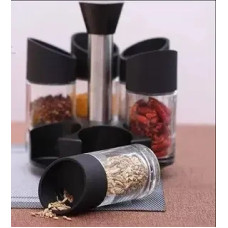 Обертова підставка для спецій органайзер 6 баночок