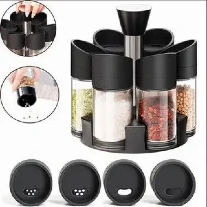 Обертова підставка для спецій органайзер 6 баночок