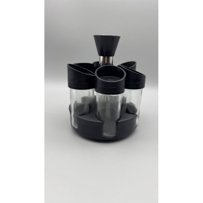 Обертова підставка для спецій органайзер 6 баночок