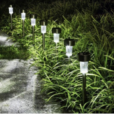 Светильник садовый Холодный свет для подсветки дорожек на солнечной батарее Пачка 10шт, 32 см