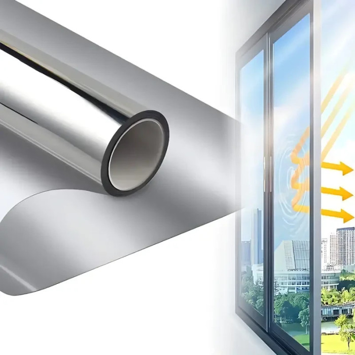 Сонцезахисна плівка дзеркальна для вікон із тришаровим захистом 90×200 см