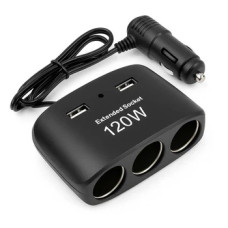 Разветвитель в прикуриватель CTC-613, два USB 120W