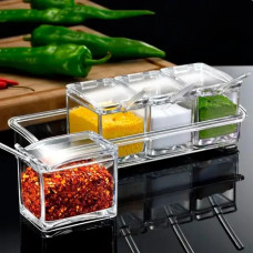 Баночки для приправ 4 шт. прозорі