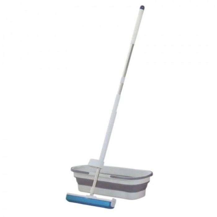 Комплект для миття підлог 2 в 1 — швабра + складане відро